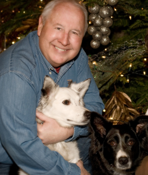 photo of Mike Dunham, Founder, and dogs