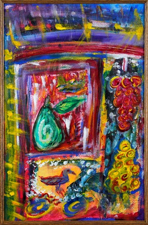 Grapes Pear Duck Giclee