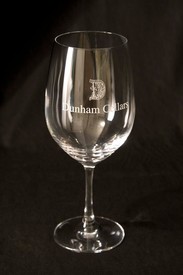 Dunham Logo Wine Glass